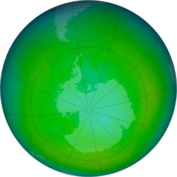 Antarctic ozone map for 1979-01